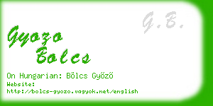 gyozo bolcs business card