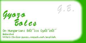 gyozo bolcs business card